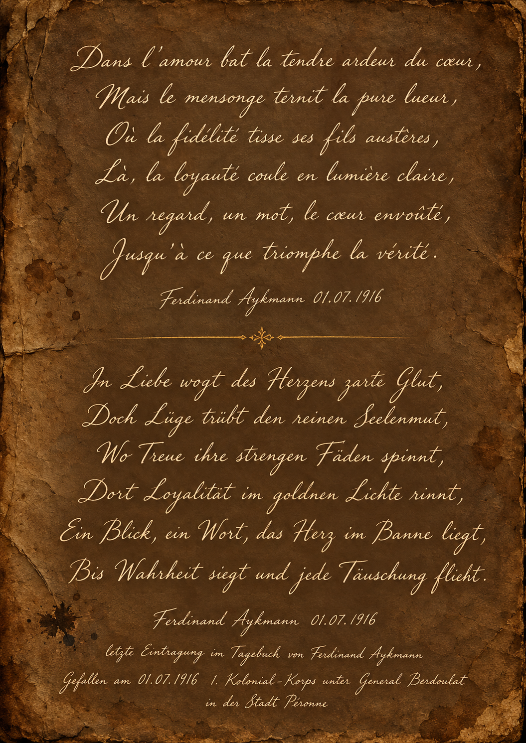 The Diary — Gedicht von Ferdinand Aykmann